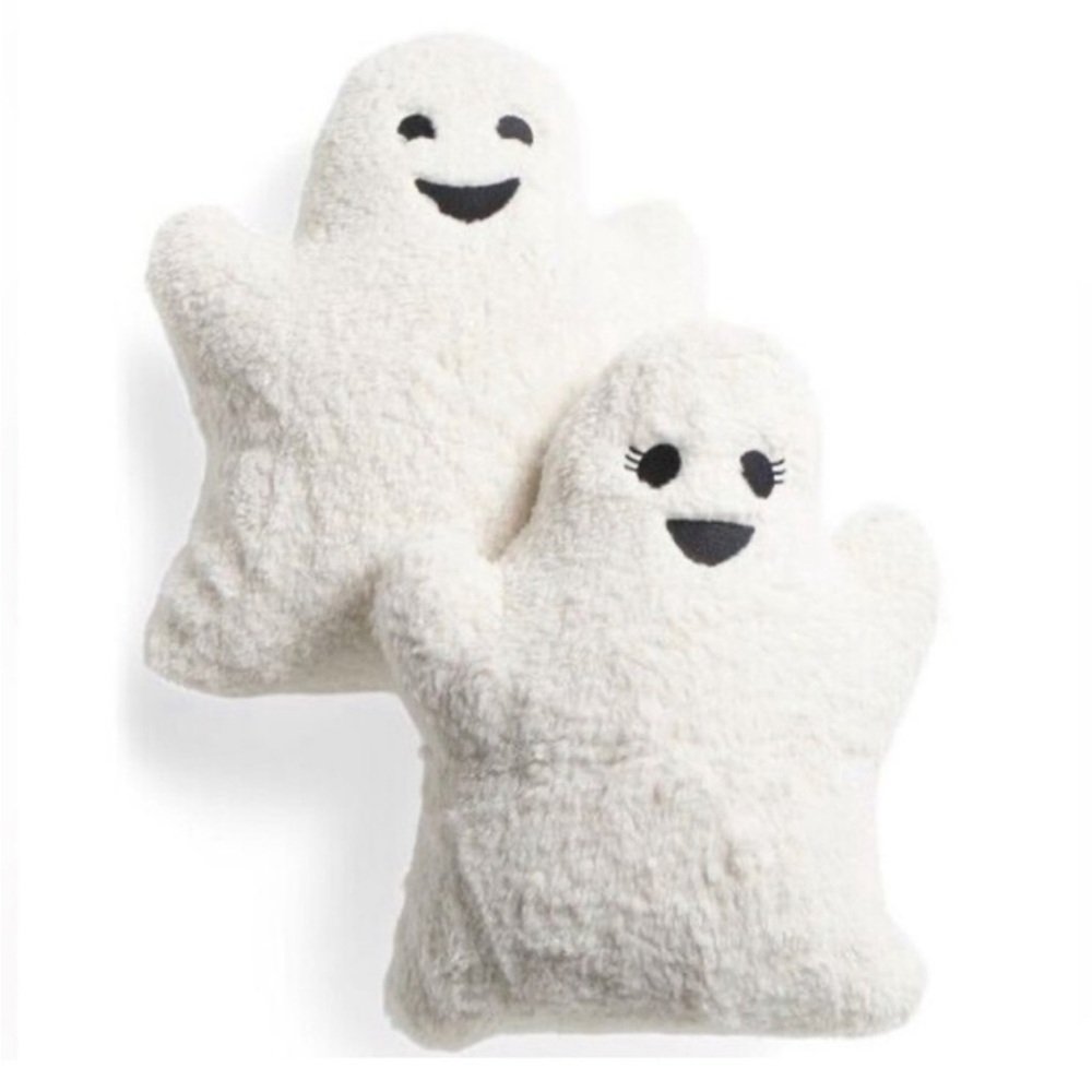 Sherpa Plush Ghost Boy and Girl Pillows Set of Two by Novogratz